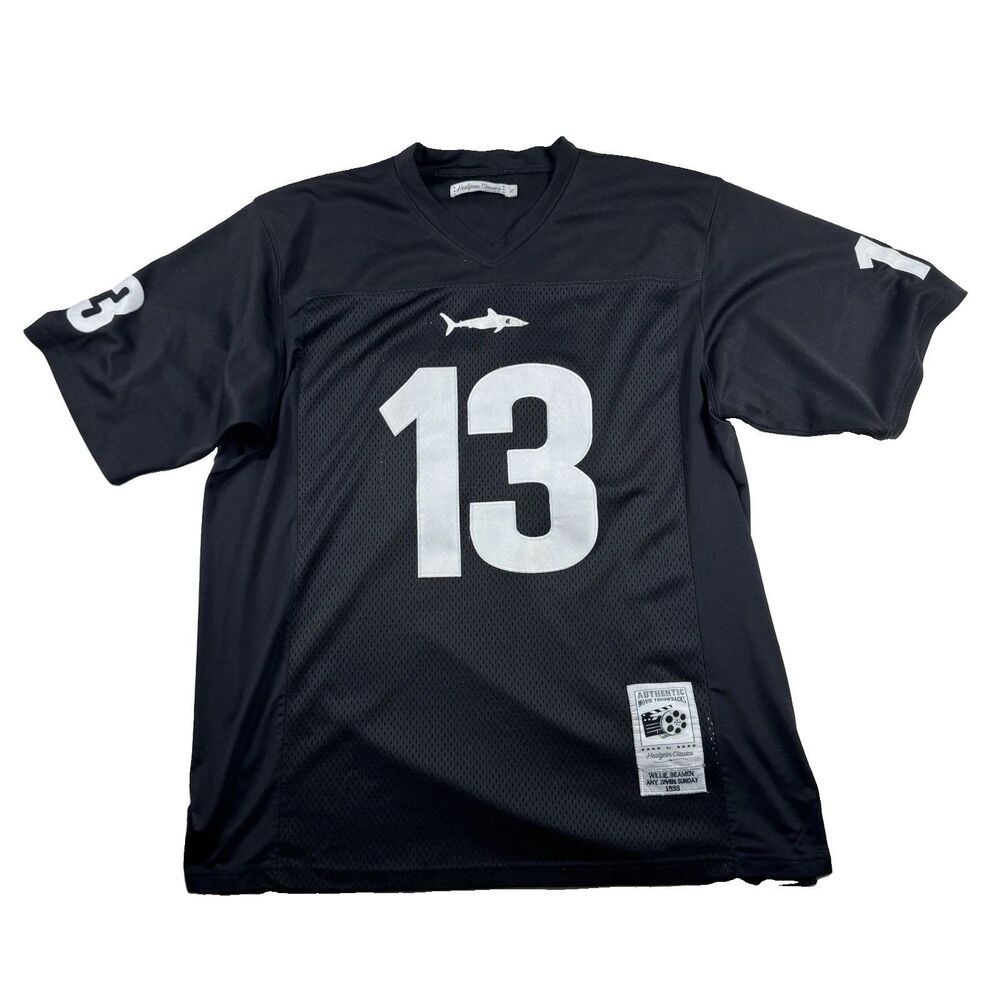 Any Given Sunday Movie Jamie Foxx Willie Beamen Football Jersey Men's XL Black